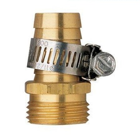 Orbit 5/8 in. Brass/Stainless Steel Non-Threaded Male Hose Mender 58113N